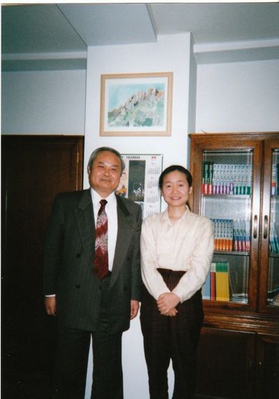 比嘉先生と私の写真